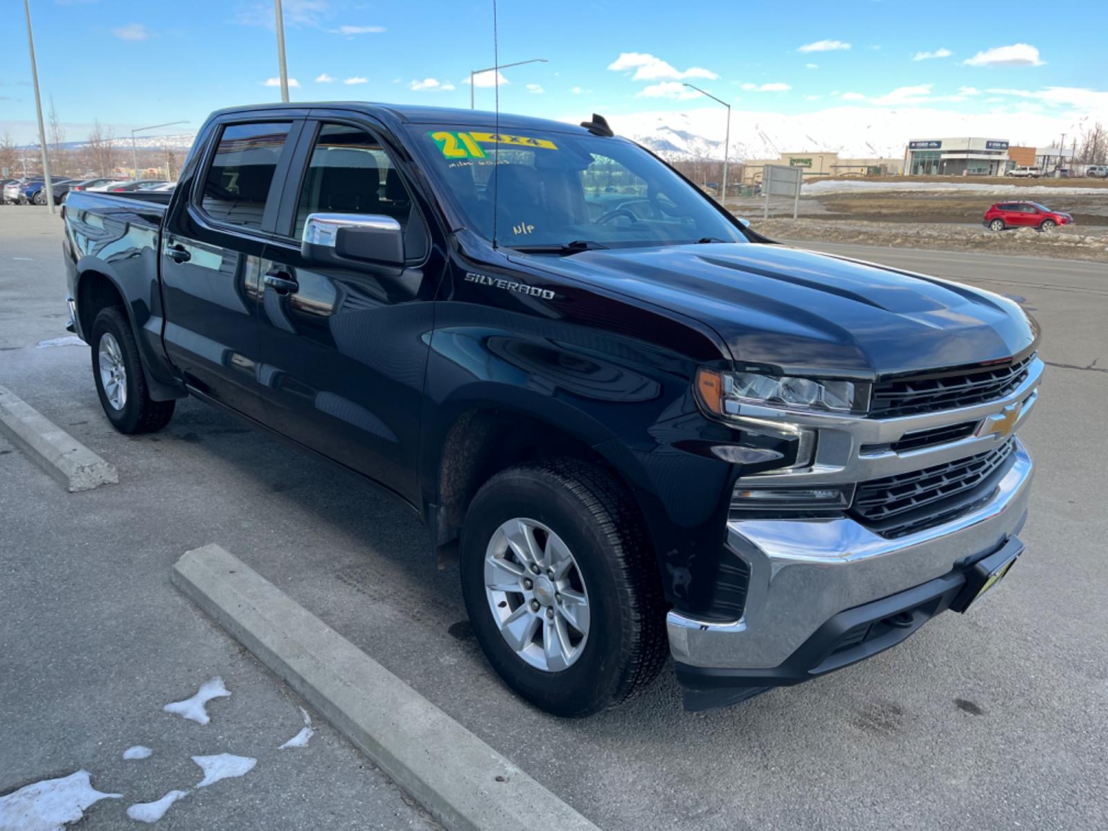 2021 BLACK /Black CHEVROLET SILVERADO 1500 LT (1GCUYDED2MZ) with an 5.3L engine, Automatic transmission, located at 1960 Industrial Drive, Wasilla, 99654, (907) 274-2277, 61.573475, -149.400146 - Photo #4